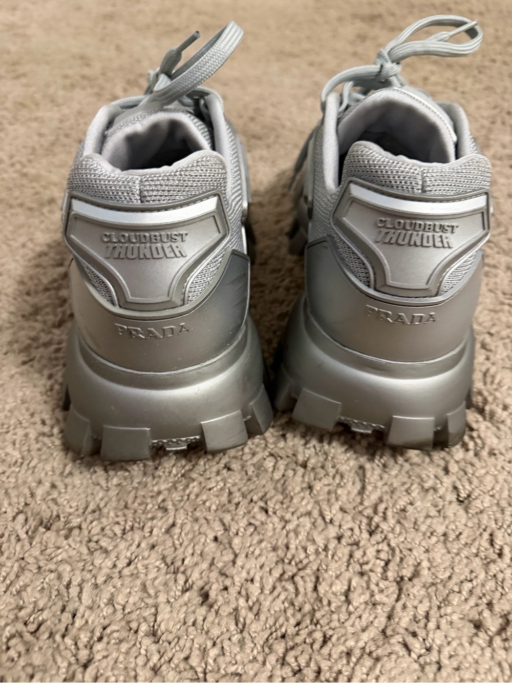 Prada Silver Men’s Sneakers - Picture 5 of 7